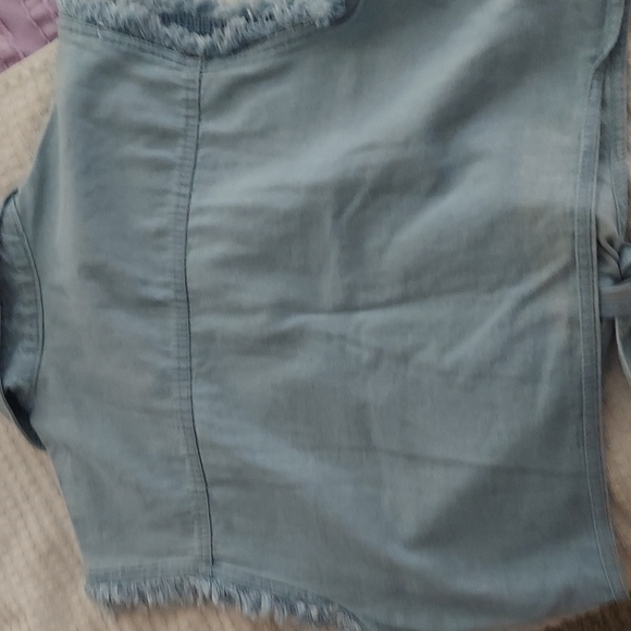 Bikers Edge Cropped button Sleeveless Fringe Tie Cowgirl Moto top Sz L Nwt - Picture 8 of 8